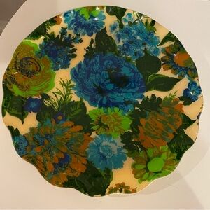 Vintage floral FAB Large Plastic tray